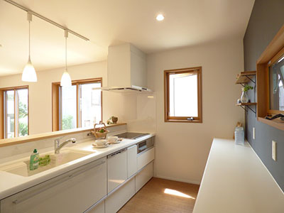 キッチンスペースが家の主役